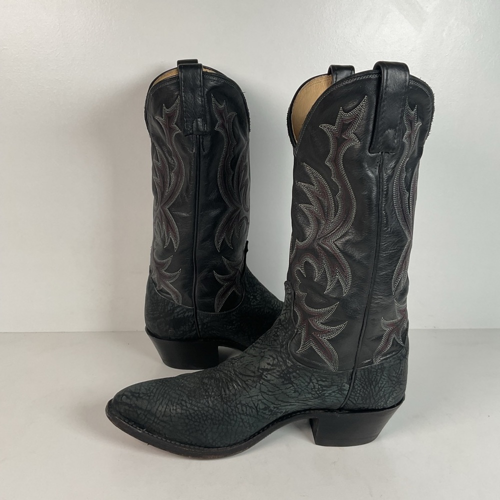 Vintage Dan Post Sueded Shoulder Cowboy Boots | USA Made | Men’s 8 D - Picture 14 of 16